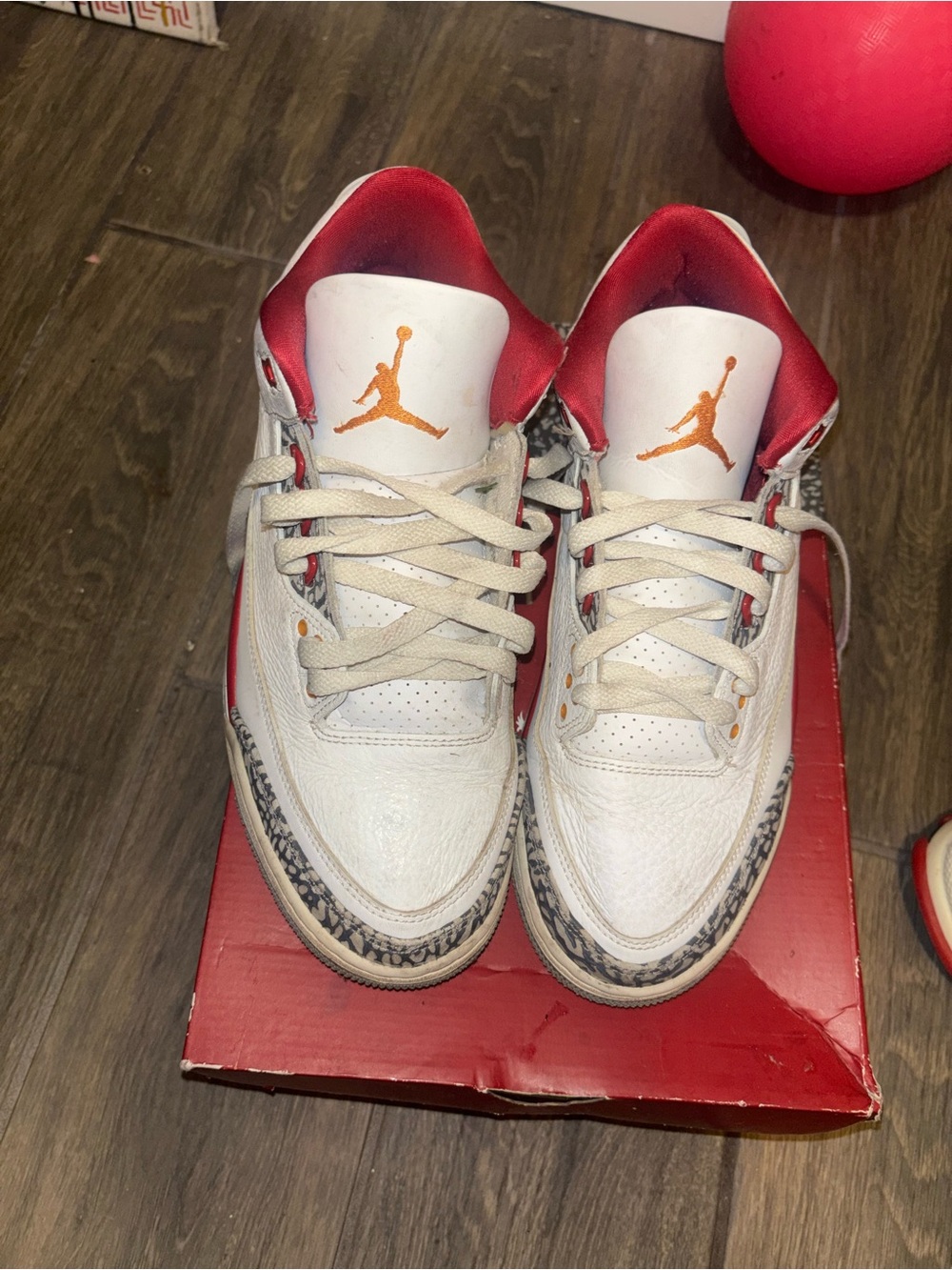 Jordan Kids White and Red Basketball Sneakers